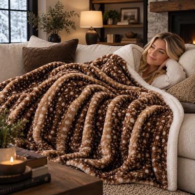 Fawn Print Blanket