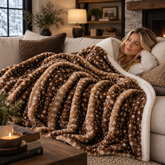 Fawn Print Blanket