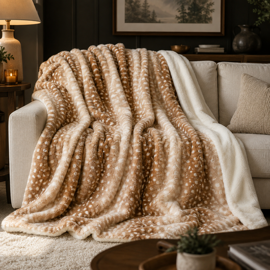 Fawn Print Blanket